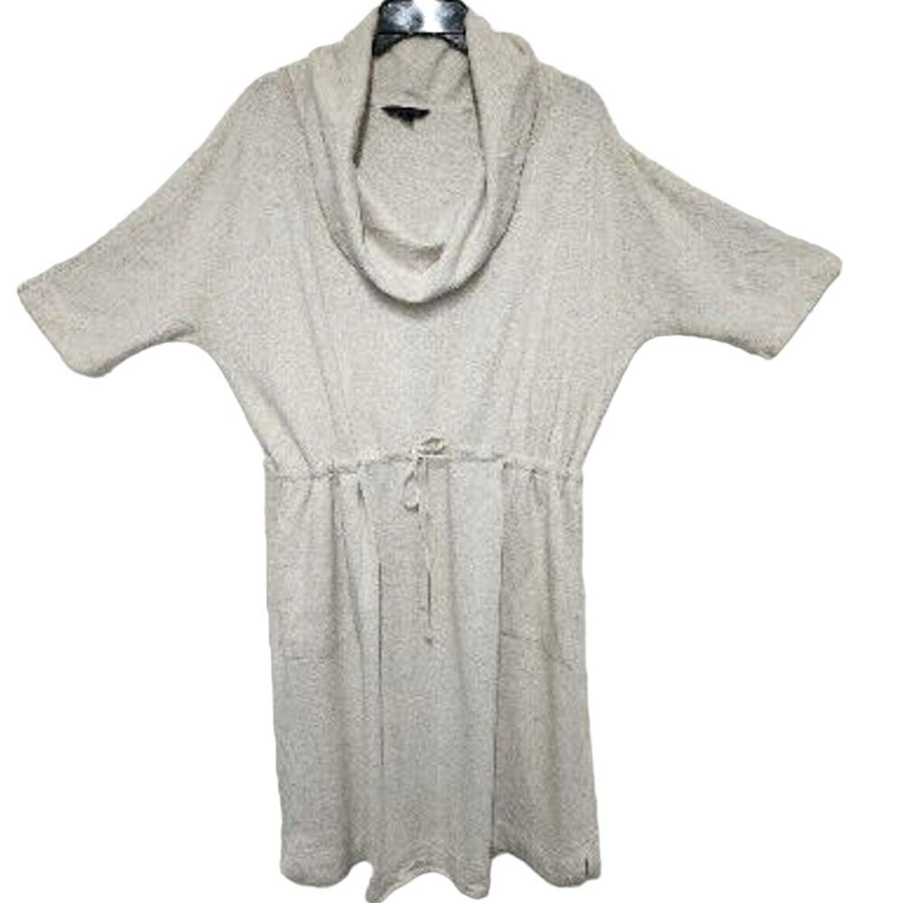 Lands' End Knit Short Sleeve Cowl Neck Tie Waist Sweater Dress Womens Plus XL 18